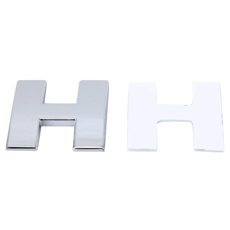 Car Vehicle Badge Emblem 3D English Letter H Self-adhesive Sticker Decal, Size: 4.5*4.5*0.5cm - 3D Metal Sticker by buy2fix | Online Shopping UK | buy2fix