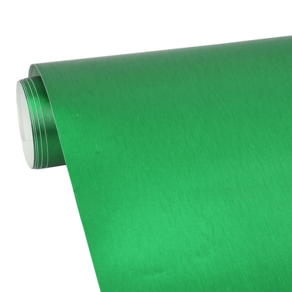 1.52 * 0.5m Waterproof PVC Wire Drawing Brushed Chrome Vinyl Wrap Car Sticker Automobile Ice Film Stickers Car Styling Matte Brushed Car Wrap Vinyl Film (Green) - Auto Film by buy2fix | Online Shopping UK | buy2fix