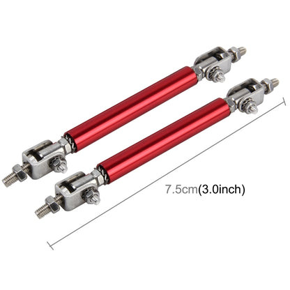 2 PCS Car Modification Large Surrounded By The Rod Telescopic Lever Front and Rear Bars Fixed Front Lip Back Shovel Adjustable Small Rod, Length: 7.5cm(Red) - In Car by buy2fix | Online Shopping UK | buy2fix