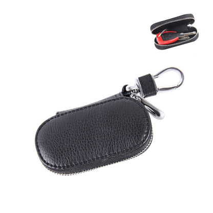 Universal Pure Cow Leather Waist Hanging Zipper Wallets Key Holder Bag (No Include Key) - Car Key Cases by buy2fix | Online Shopping UK | buy2fix