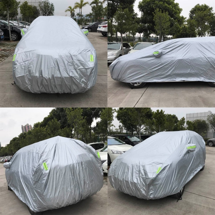 PEVA Anti-Dust Waterproof Sunproof SUV Car Cover with Warning Strips, Fits Cars up to 4.7m(183 inch) in Length - PE Material by buy2fix | Online Shopping UK | buy2fix