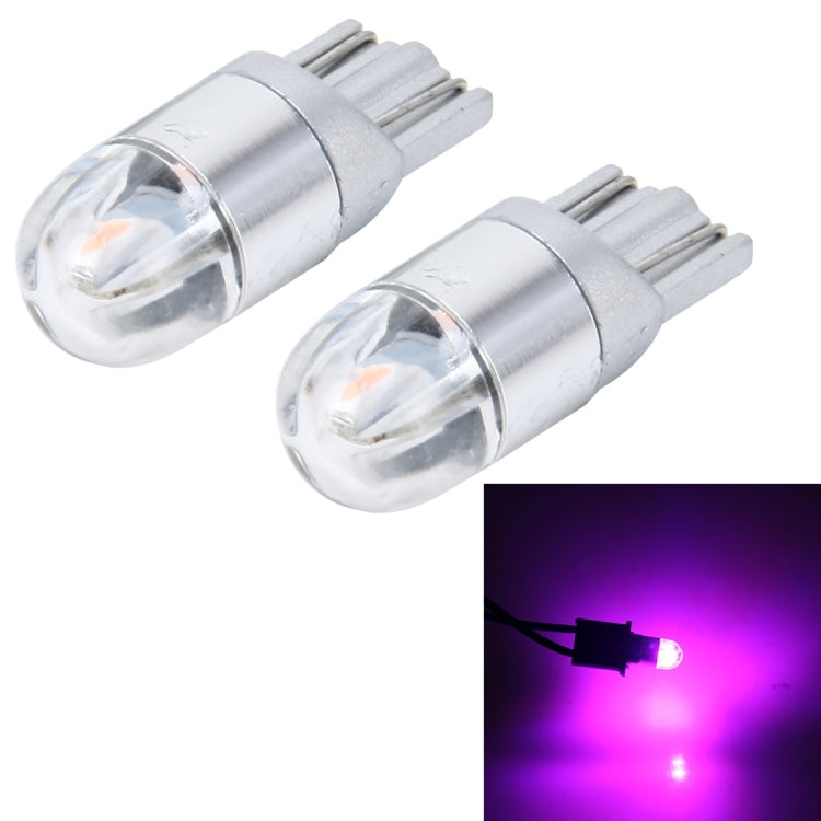 2 PCS T10 2W 2 SMD-3030 LED Car Clearance Lights Lamp, DC 12V (Pink Light) - Clearance Lights by buy2fix | Online Shopping UK | buy2fix