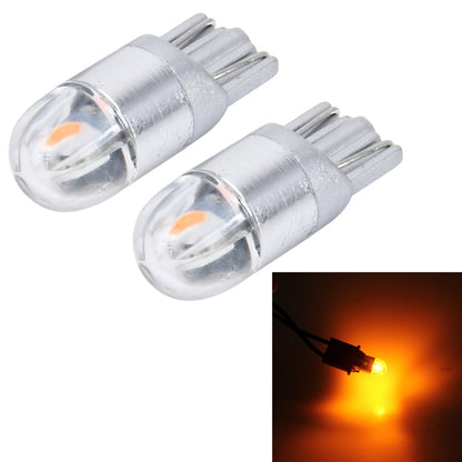 2 PCS T10 2W 2 SMD-3030 LED Car Clearance Lights Lamp, DC 12V (Yellow Light) - Clearance Lights by buy2fix | Online Shopping UK | buy2fix