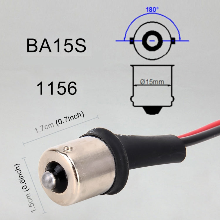 1 Pair 1156 / BA15S Bulb Holder Base Male Socket with Wire - Wires by buy2fix | Online Shopping UK | buy2fix