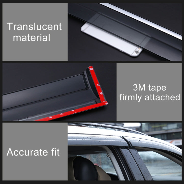 4 PCS Window Sunny Rain Visors Awnings Sunny Rain Guard for Toyota Corolla 2007-2013 Version - Window Foils & Solar Protection by buy2fix | Online Shopping UK | buy2fix