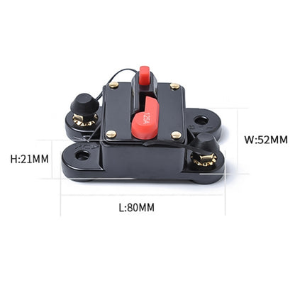 125A DC 12-24V Car Audio Stereo Circuit Breaker Automatic Reset Fuse Holder - In Car by buy2fix | Online Shopping UK | buy2fix