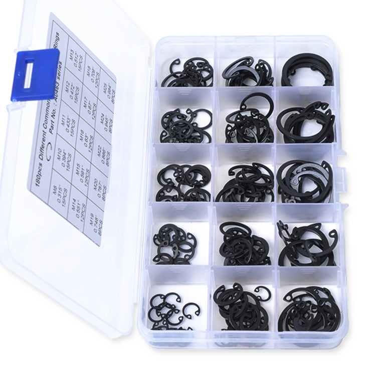 180 PCS Car C Shape Circlip Snap Ring Assortment Retaining Rings - In Car by buy2fix | Online Shopping UK | buy2fix