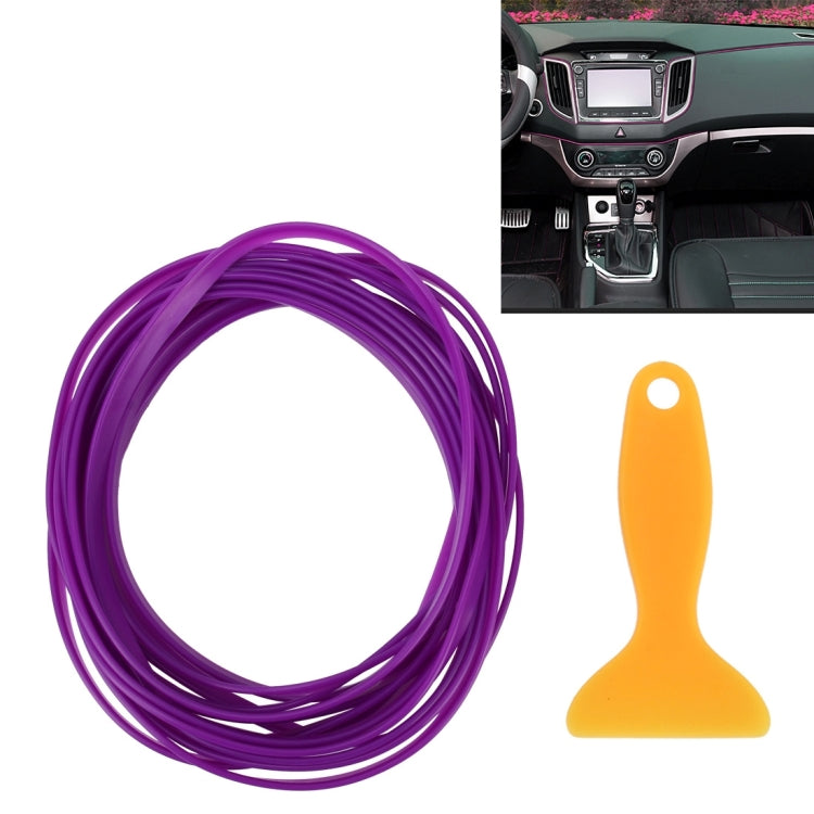 5m Flexible Trim For DIY Automobile Car Interior Moulding Trim Decorative Line Strip with Film Scraper(Purple) - Anti Collision Sticker by buy2fix | Online Shopping UK | buy2fix