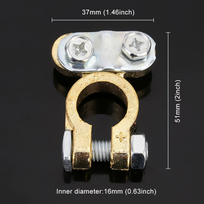 2 PCS Positive and Negative Car U Shape Metal Battery Connectors Terminals Clamps Clips, L Size, Inner Diameter: 16mm - In Car by buy2fix | Online Shopping UK | buy2fix