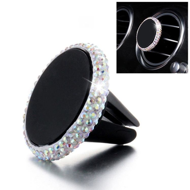 Car Diamond Magnetic Air Outlet Mobile Phone Holder (Colourful White) - Car Holders by buy2fix | Online Shopping UK | buy2fix