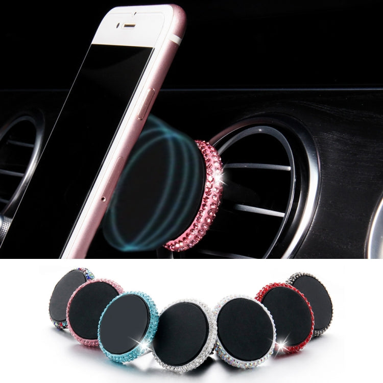 Car Diamond Magnetic Air Outlet Mobile Phone Holder(Black) - Car Holders by buy2fix | Online Shopping UK | buy2fix