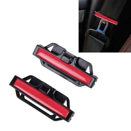 DM-013 2PCS Universal Fit Car Seatbelt Adjuster Clip Belt Strap Clamp Shoulder Neck Comfort Adjustment Child Safety Stopper Buckle(Red) - Seat Belts & Padding by buy2fix | Online Shopping UK | buy2fix