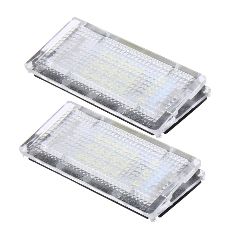 2 PCS License Plate Light with 18  SMD-3528 Lamps for BMW E46 4D 1998-2003，2W 120LM,6000K, DC12V (White Light) - License Plate Lights by buy2fix | Online Shopping UK | buy2fix