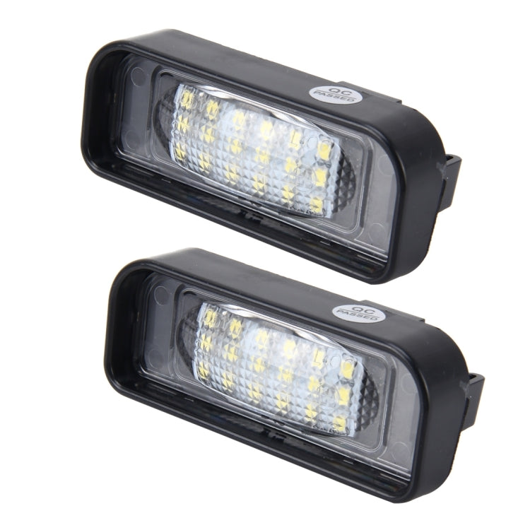 2 PCS License Plate Light with 18  SMD-3528 Lamps with Canbus for Mercedes-Benz W220,2W 120LM,6000K, DC12V(White Light) - License Plate Lights by buy2fix | Online Shopping UK | buy2fix