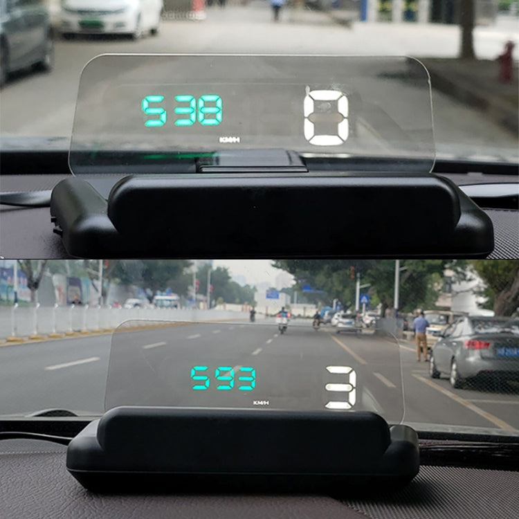 C500 Car HUD Virtual HD Projection Head-up Display, With Adjustable Reflection Board, Speed & RPM & Water Temperature & Oil Consumption & Driving Distance / Time & Voltage Display, Over Speed Alarm, Connect OBD2 Interface(Green) - Head Up Display System by buy2fix | Online Shopping UK | buy2fix