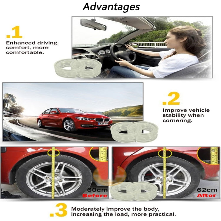 2 PCS Car Auto C Type Shock Absorber Spring Bumper Power Cushion Buffer, Spring Spacing: 27mm, Colloid Height: 50mm - In Car by buy2fix | Online Shopping UK | buy2fix