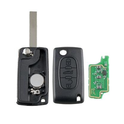 For PEUGEOT 3 Buttons Intelligent Remote Control Car Key with Integrated Chip & Battery & Holder & Slotted Key Blade, Frequency: 433MHz - Remote Car Key by buy2fix | Online Shopping UK | buy2fix