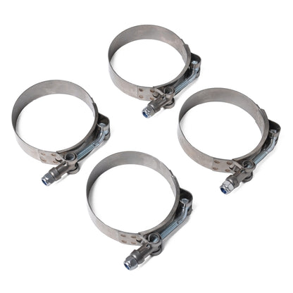 4 PCS Stainless Steel T-Bolt Hose Clamps Pipe Clip Fuel Line Clip, Size: 57-65mm - In Car by buy2fix | Online Shopping UK | buy2fix