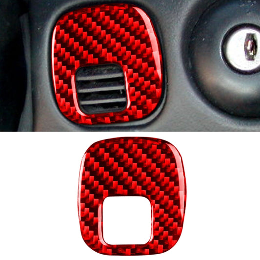 Carbon Fiber Car Key Panel Button Sticker for Chevrolet Corvette C5 1998-2004, Left Drive(Red) - In Car by buy2fix | Online Shopping UK | buy2fix