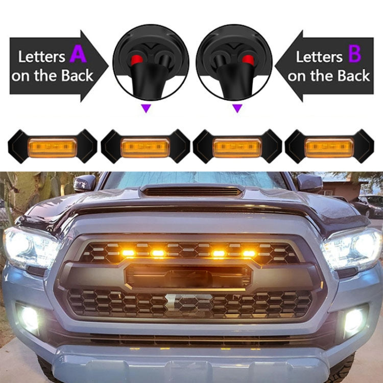 For Toyota Tacoma TRD 2016-2019 4 in 1 Car LED Front Grille Warning Lights, Daytime Running Lights & Wide Lights - In Car by buy2fix | Online Shopping UK | buy2fix