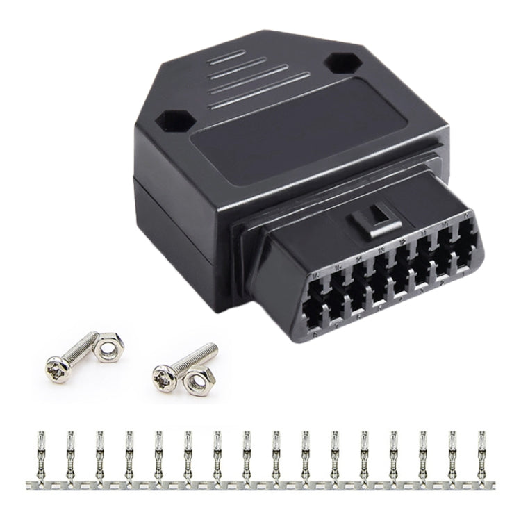 16PIN Car OBD 2 Female Connector OBD Plug + Case + Terminal + Screw - In Car by buy2fix | Online Shopping UK | buy2fix