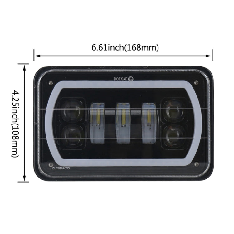 5 inch 30W DC 10-30V 7200LM IP67 Car LED Turn Signal / Headlight, with Angel Eyes - In Car by buy2fix | Online Shopping UK | buy2fix