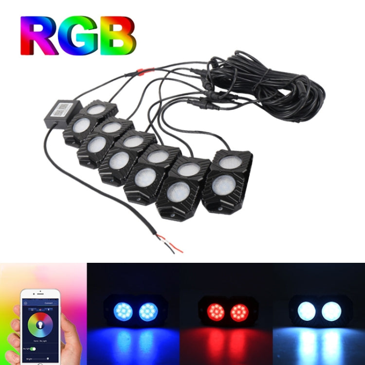 DC12-24V 18/27/36W 6 in 1 Dual-row RGB Mobile Phone Bluetooth APP Control Car Bottom Light / Chassis Light / Yacht Deck Light - In Car by buy2fix | Online Shopping UK | buy2fix