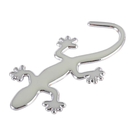 Gecko Shape Metal Car Luminous Decorative Sticker (Silver) -  by buy2fix | Online Shopping UK | buy2fix