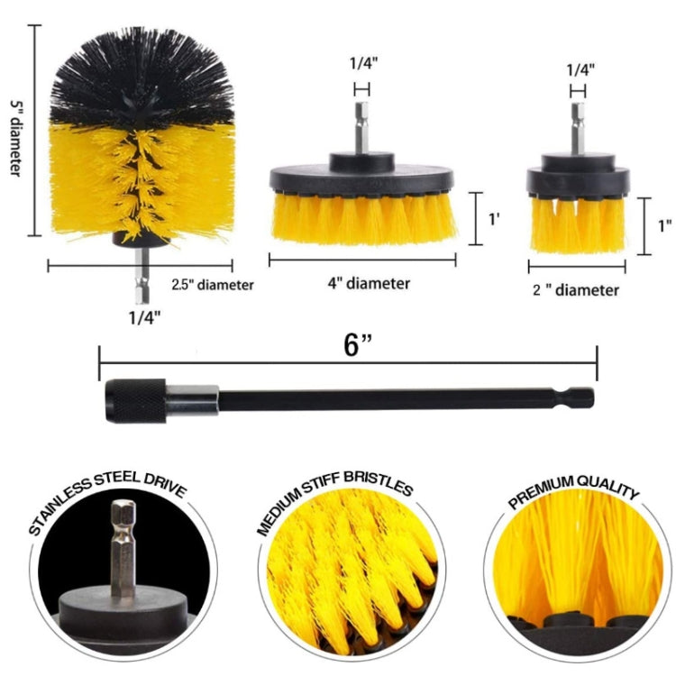 20 in 1 Floor Wall Window Glass Cleaning Descaling Electric Drill Brush Head Set - Home & Garden by buy2fix | Online Shopping UK | buy2fix