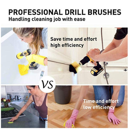 37 in 1 Floor Wall Window Glass Cleaning Descaling Electric Drill Brush Head Set - Home & Garden by buy2fix | Online Shopping UK | buy2fix