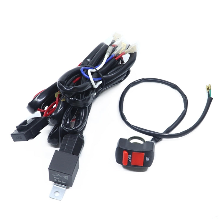 24V 2 in 1 Car / Motorcycle LED Spotlight Headlight Flashing Wiring Harness Cable - In Car by buy2fix | Online Shopping UK | buy2fix