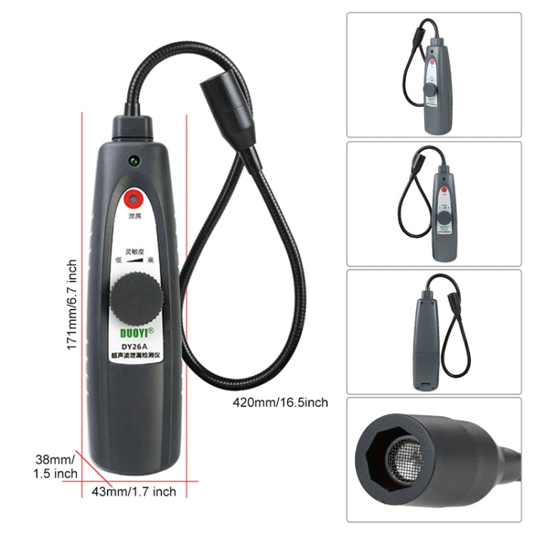 DUOYI DY26A Car Ultrasonic Leak Location Determine Meter - In Car by buy2fix | Online Shopping UK | buy2fix