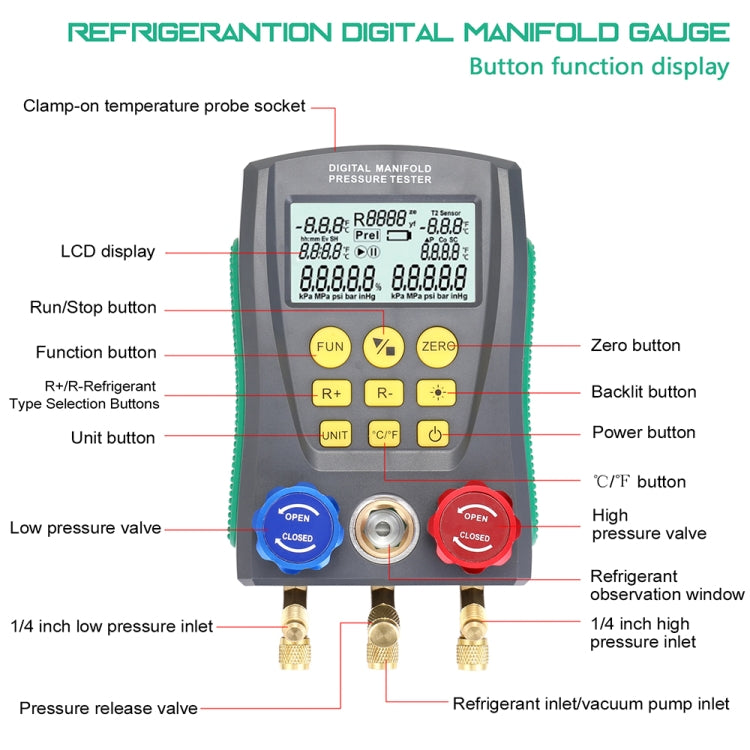 DUOYI DY517 Car Air Conditioning Repair Electronic Refrigerant Meter Air Conditioning Fluoride Meter - Electronic Test by DUOYI | Online Shopping UK | buy2fix