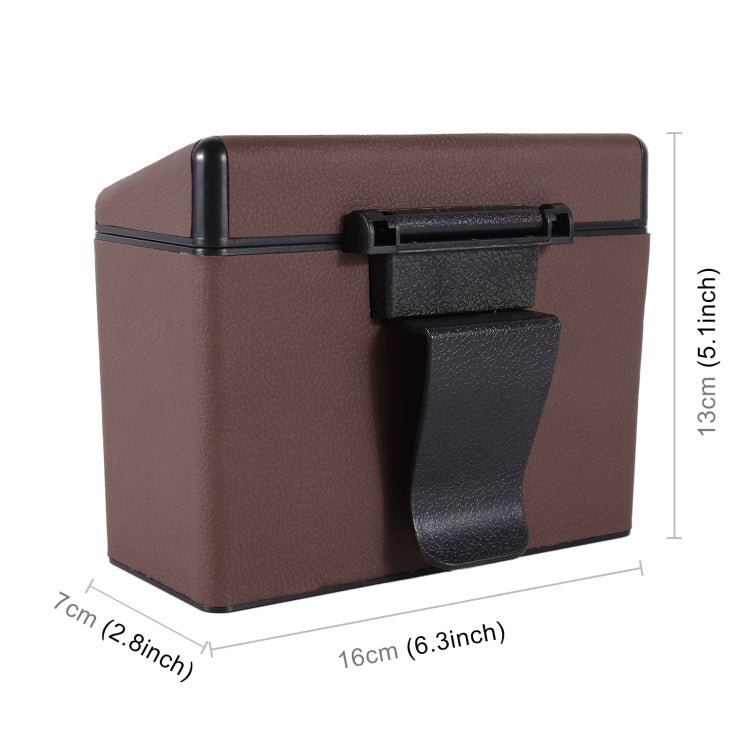 Car Plastic Trash Can Large Capacity Interior Accessories Box (Brown) - In Car by buy2fix | Online Shopping UK | buy2fix