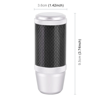 Universal Car Carbon Fiber Metal Gear Shift Knob (Silver) - In Car by buy2fix | Online Shopping UK | buy2fix