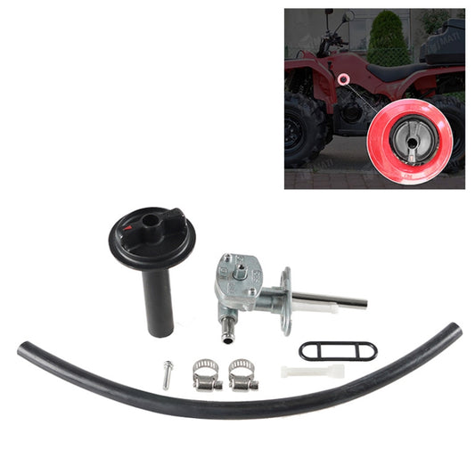 Motorcycle Fuel Cock Petcock Assy and Lever for Yamaha Grizzly 350 660YFM350 660 5KM-24500 - In Car by buy2fix | Online Shopping UK | buy2fix