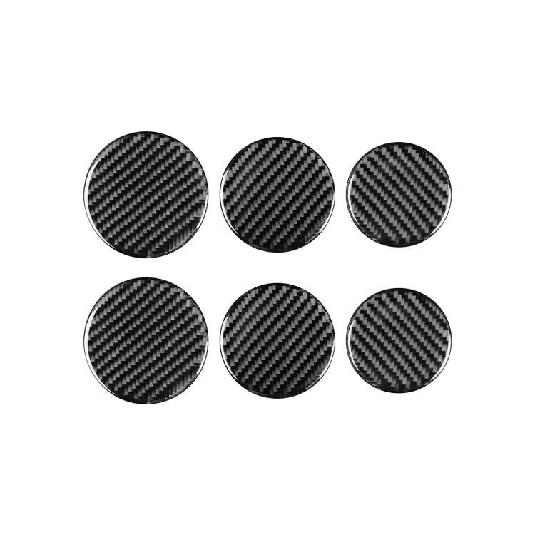 6 PCS / Set Carbon Fiber Car Seat Adjustment Button Panel Decorative Sticker for Mercedes-Benz B-Class 2019,Left and Right Drive Universal - In Car by buy2fix | Online Shopping UK | buy2fix