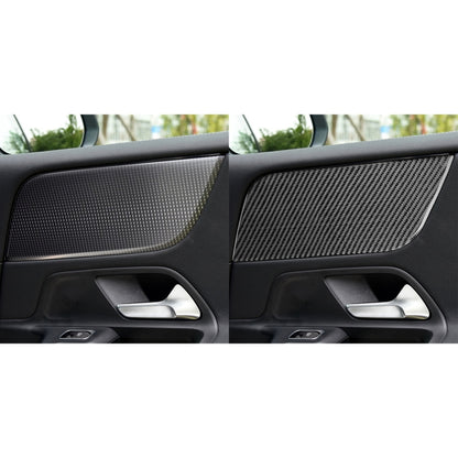 2 PCS / Set Carbon Fiber Car A Front Door Panel Decorative Sticker for Mercedes-Benz B-Class 2019,Left and Right Drive Universal - In Car by buy2fix | Online Shopping UK | buy2fix