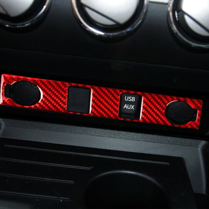 Carbon Fiber Car Cigarette Lighter Switch Decorative Sticker for Toyota Tundra 2014-2018,Left and Right Drive Universal (Red) - In Car by buy2fix | Online Shopping UK | buy2fix