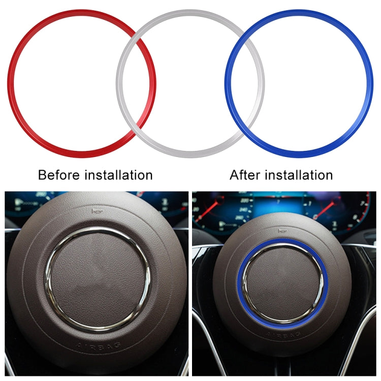 Car Steering Wheel Decorative Ring Cover for Mercedes-Benz,Inner Diameter: 7.2cm (Blue) - In Car by buy2fix | Online Shopping UK | buy2fix