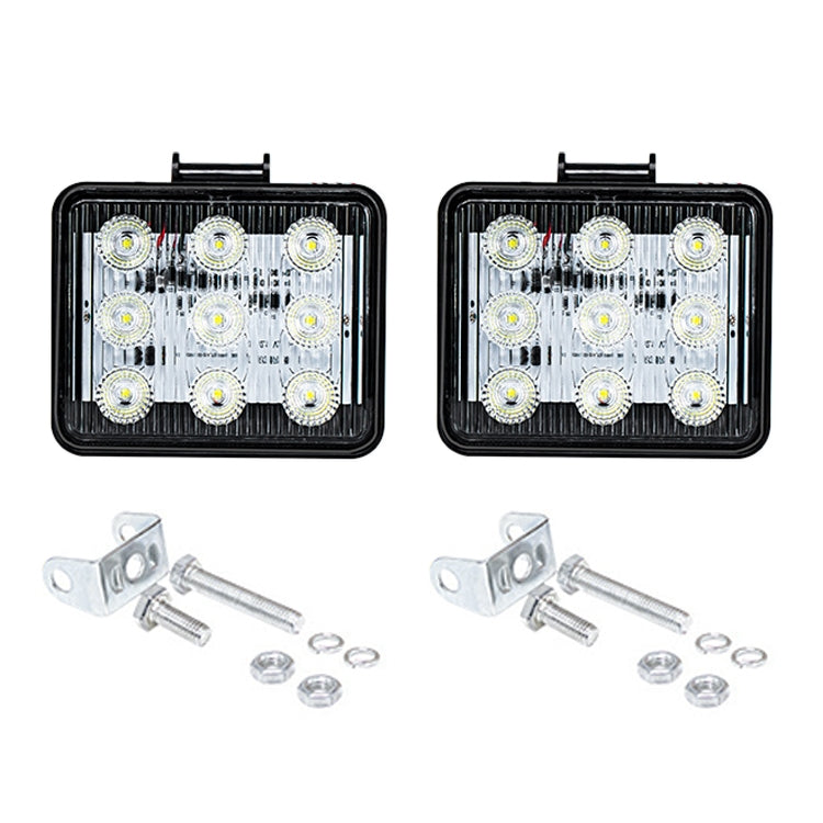 2 PCS ZS-7013 3 inch 9LEDs Strobe Waterproof Car / Truck Warning Light (White Light) - In Car by buy2fix | Online Shopping UK | buy2fix