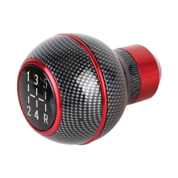 Universal Car Carbon Fiber Texture Metal Gear Shift Knob (Red) - In Car by buy2fix | Online Shopping UK | buy2fix