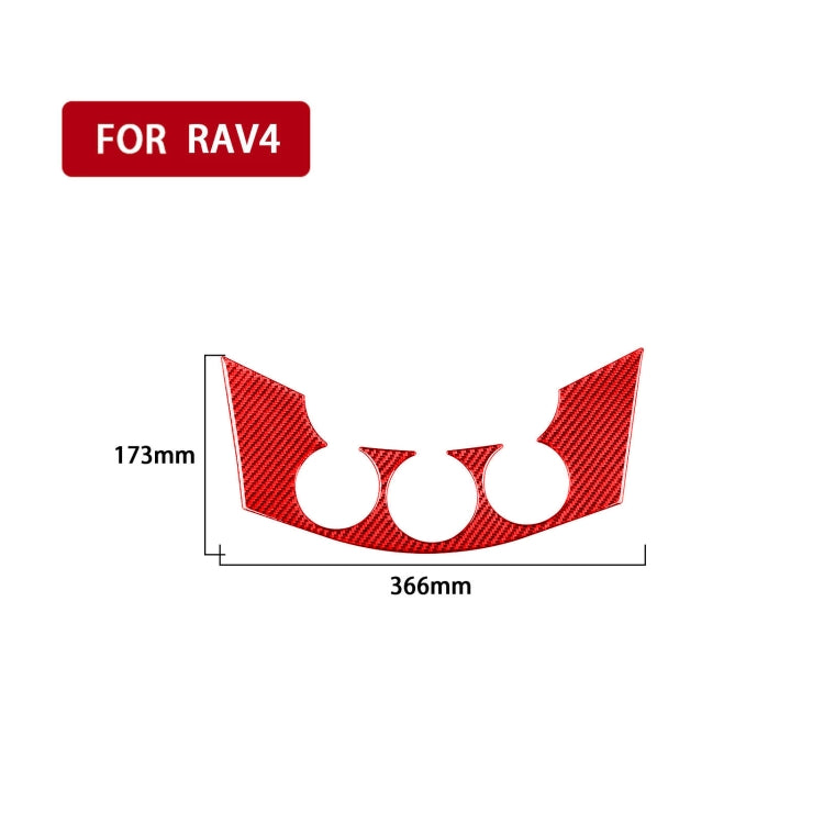 Car Carbon Fiber Central Control Switch Panel Decorative Sticker for Toyota RAV4 2006-2013, Left and Right Drive (Red) - In Car by buy2fix | Online Shopping UK | buy2fix