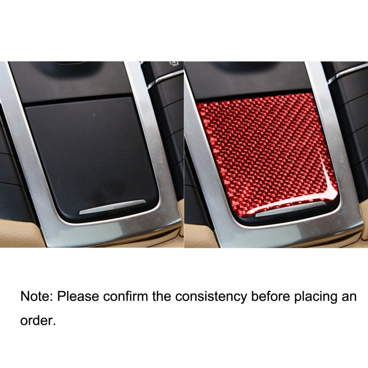 Car Carbon Fiber Battery Cover Decorative Sticker for Porsche Macan 2014-2021, Left and Right Drive Universal (Red) - In Car by buy2fix | Online Shopping UK | buy2fix