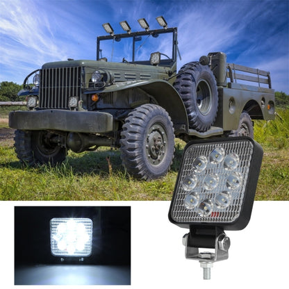 D0036 6.3W 10-30V DC 6000K 3 inch 9 LEDs Square Offroad Truck Car Driving Light Work Light Spotlight Fog Light - In Car by buy2fix | Online Shopping UK | buy2fix