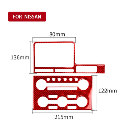 2 PCS / Set Carbon Fiber Car Navigation Instrument Decorative Sticker for Nissan GTR R35 2008-2016, Right Driving (Red) - In Car by buy2fix | Online Shopping UK | buy2fix