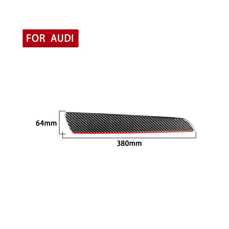 Carbon Fiber Car Co-pilot Trim Red Edge Decorative Sticker for Audi Q3 2013-2018,Left Drive - In Car by buy2fix | Online Shopping UK | buy2fix