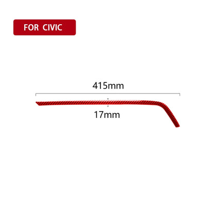 Car Carbon Fiber Above the Central Control Air Outlet Decorative Sticker for Honda Tenth Generation Civic 2016-2019, Left Drive (Red) - In Car by buy2fix | Online Shopping UK | buy2fix