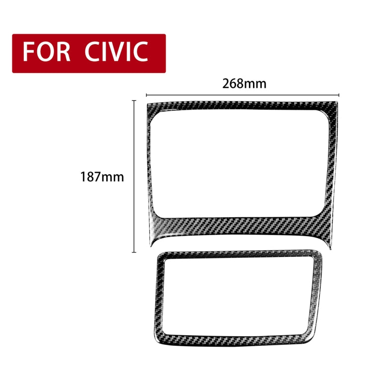 2 in 1 Car Carbon Fiber Storage Box Decorative Sticker for Honda Civic 8th Generation 2006-2011, Right Drive -  by buy2fix | Online Shopping UK | buy2fix