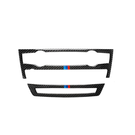 2 in 1 Car Carbon Fiber Tricolor Air Conditioner Set Decorative Sticker for BMW E70 X5 2008-2013 / E71 X6 2009-2014, Left and Right Drive Universal -  by buy2fix | Online Shopping UK | buy2fix